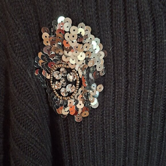 FATE Long Sleeved Black Mocked Neck w/Sequins - Picture 6 of 7